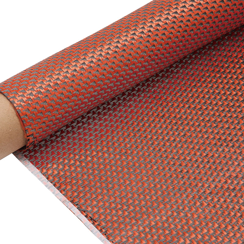 Röd/svart aramidkol blandat kolfibervävt tyg Röd/svart aramidkol blandat kolfibervävt tyg