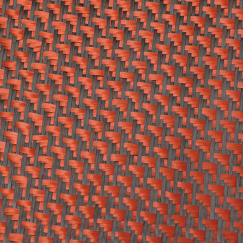 Röd/svart aramidkol blandat kolfibervävt tyg Röd/svart aramidkol blandat kolfibervävt tyg