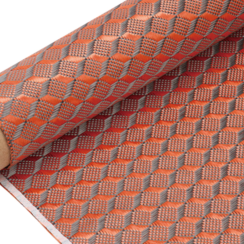 Röd/svart aramidkol blandat kolfibervävt tyg Röd/svart aramidkol blandat kolfibervävt tyg